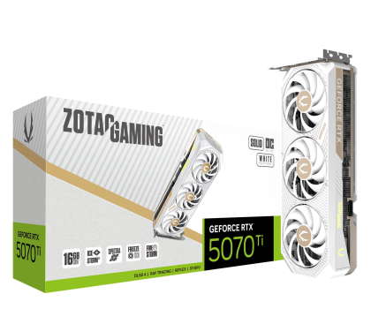 Karta graficzna NVIDIA Zotac GeForce RTX 5070 Ti Solid Core OC White 16GB GDDR7 DLSS5